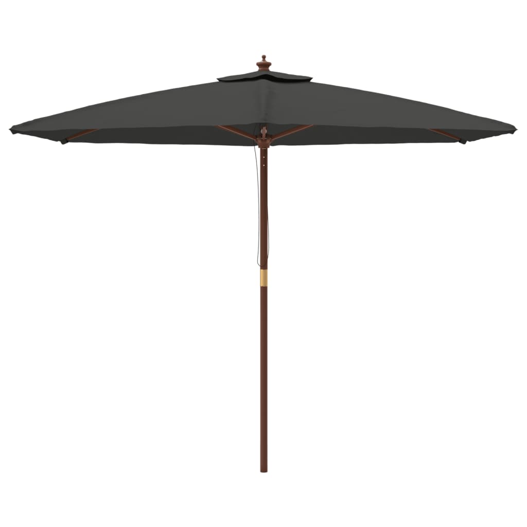 Vidaxx Sonnenschirm mit Holzmast 299x240 cm Anthrazit