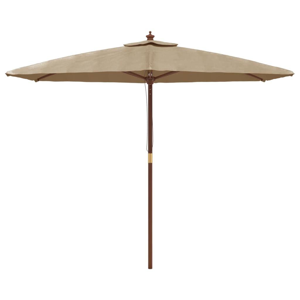 Vidaxx Sonnenschirm mit Holzmast 299x240 cm taupe