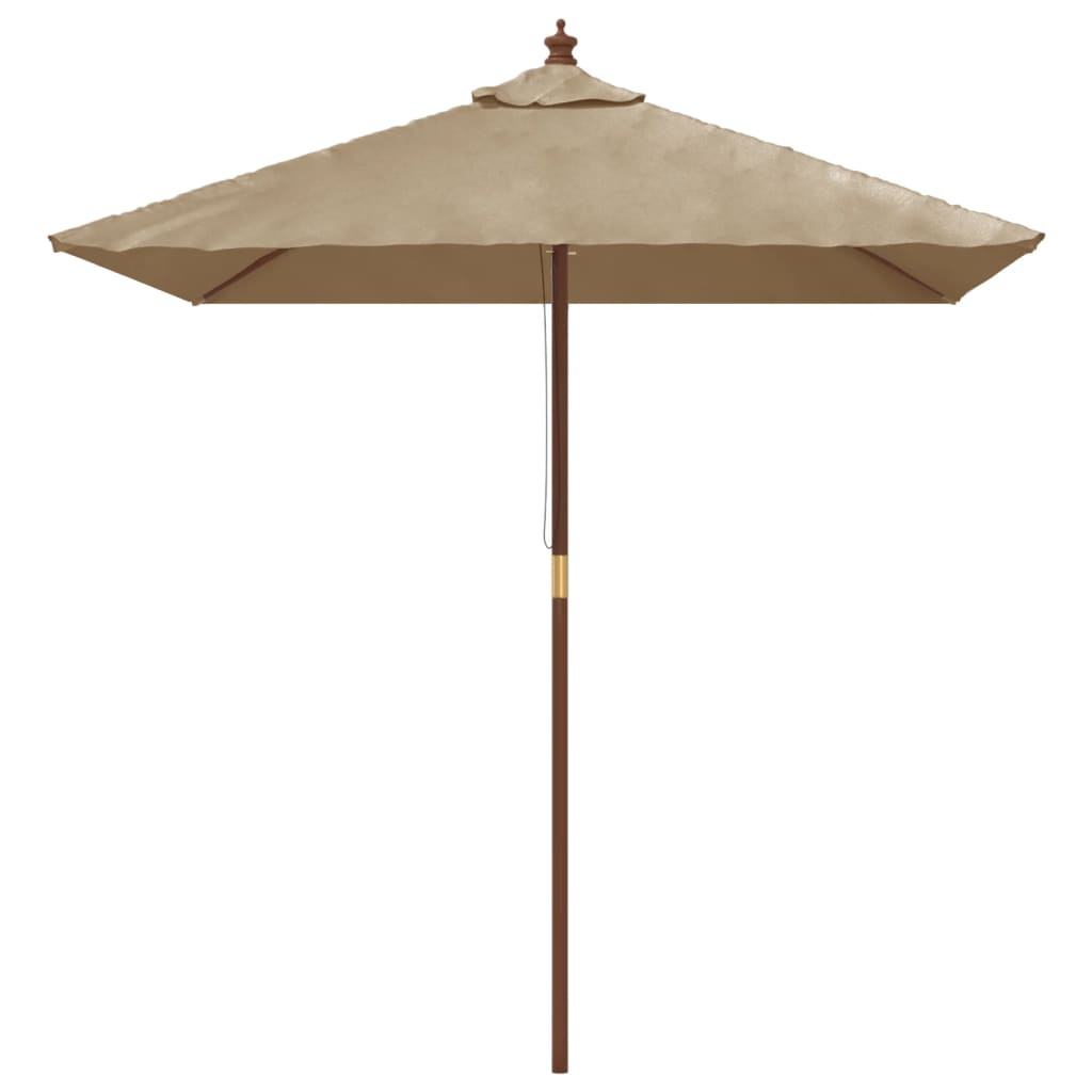 VidaXL Sonnenschirm mit Holzstange 198x198x231 cm Taupe