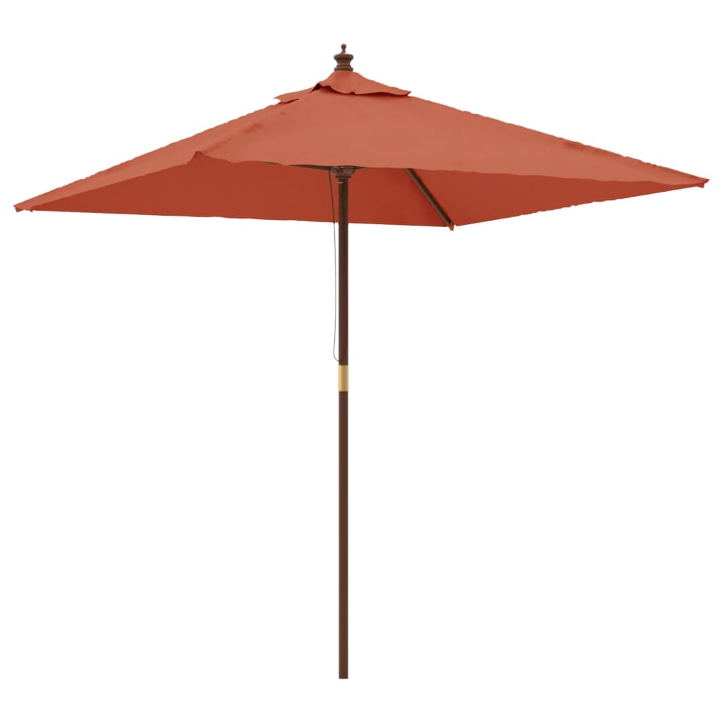 Vidaxx Sonnenschirm mit Holzstange 198x198x231 cm terrakottafarben