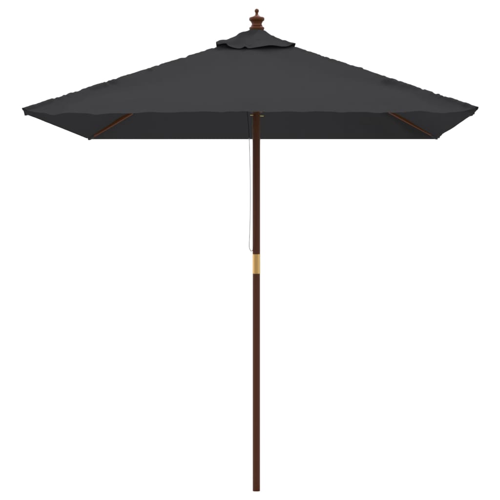 Vidaxx Sonnenschirm mit Holzstange 198x198x231 cm schwarz