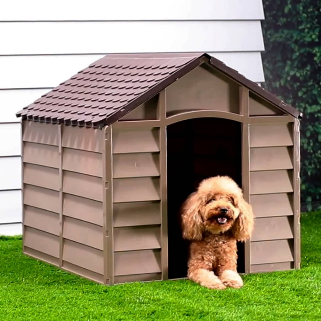 Vidaxxl Hundehütte 86x84x82 cm Polypropylen braun