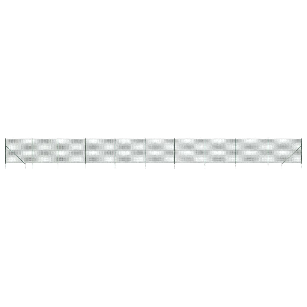 VidaXL Gitterzaun mit Erdankern 2,2x25 m grün