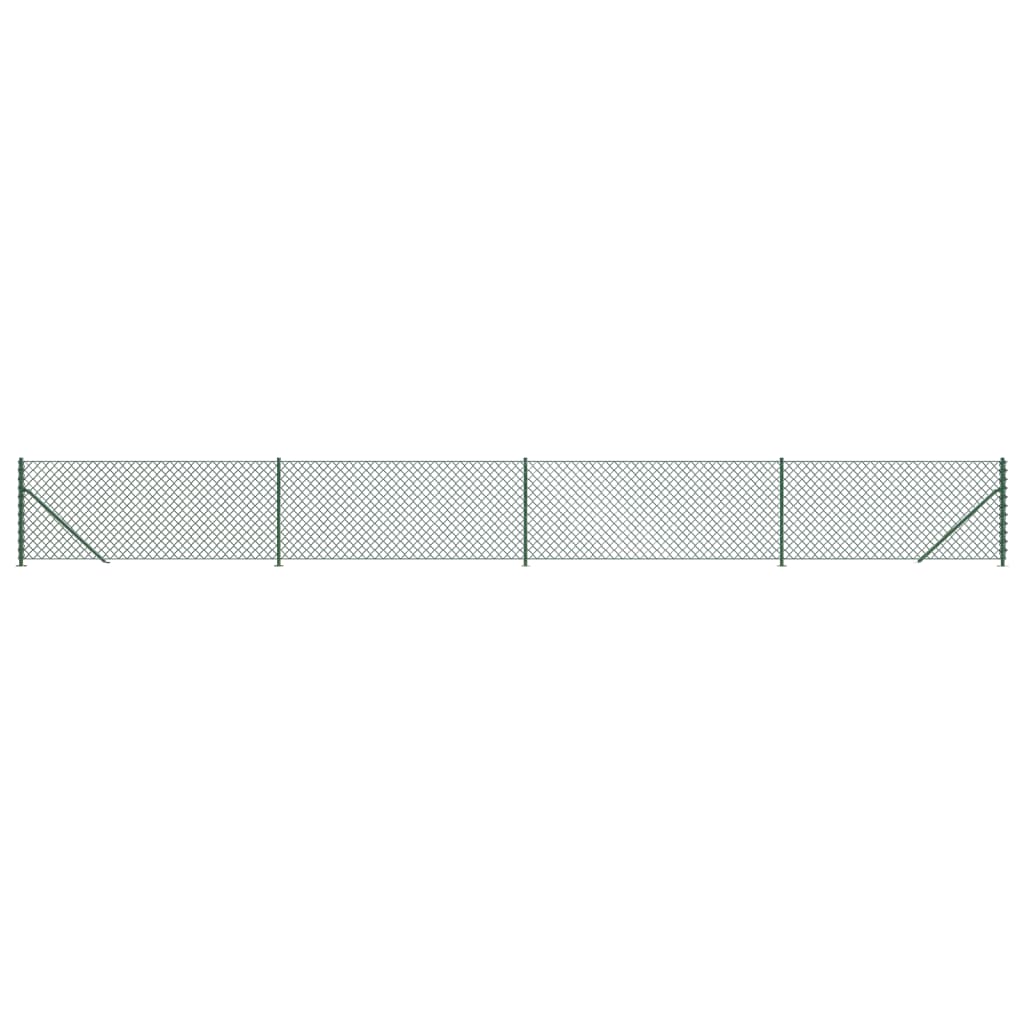 Vidaxx-Gitterzaun mit Flansch 0,8x10 m grün