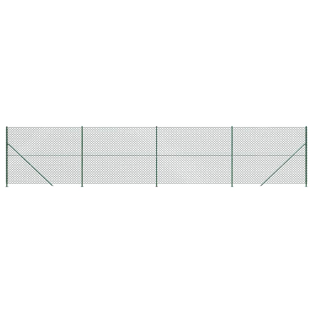 Vidaxx-Gitterzaun mit Flansch 1,6x10 m grün