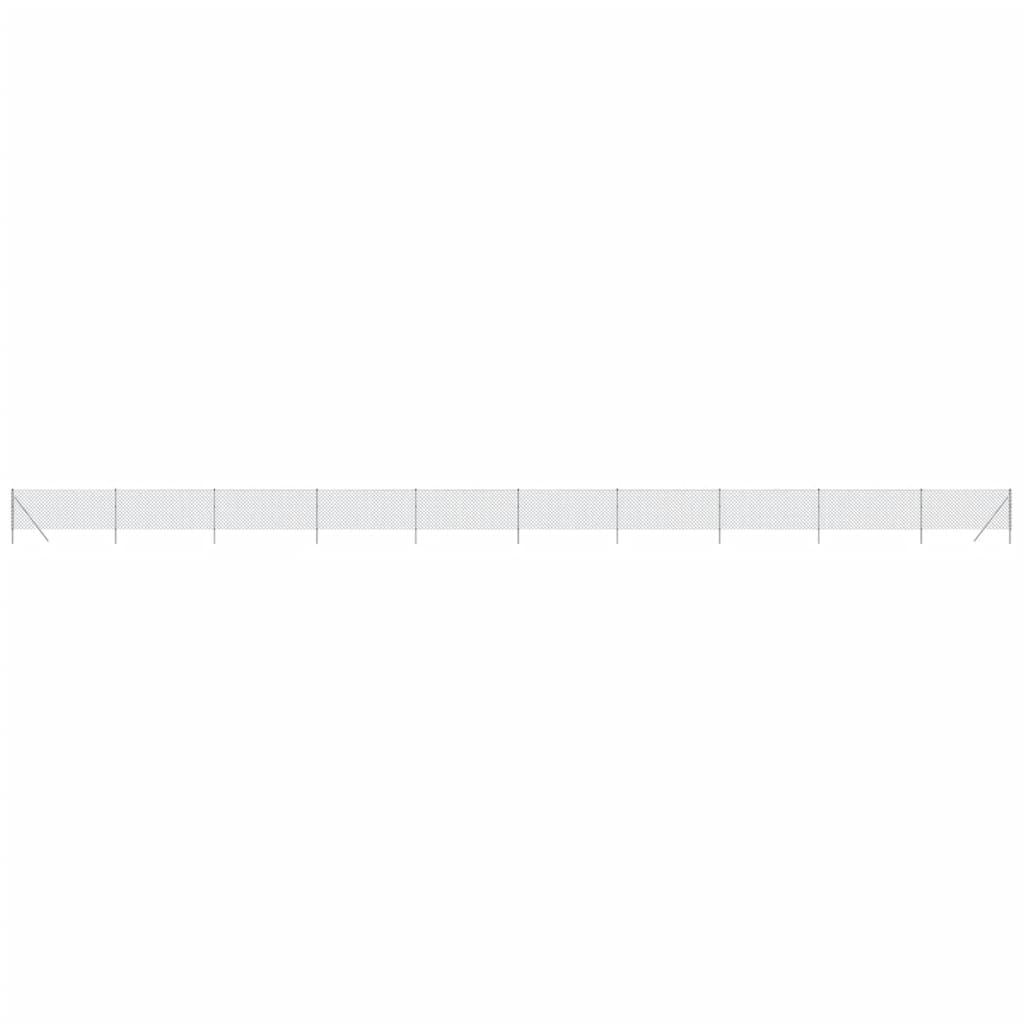 VidaXL Gitterzaun 1,1x25 m silberfarben