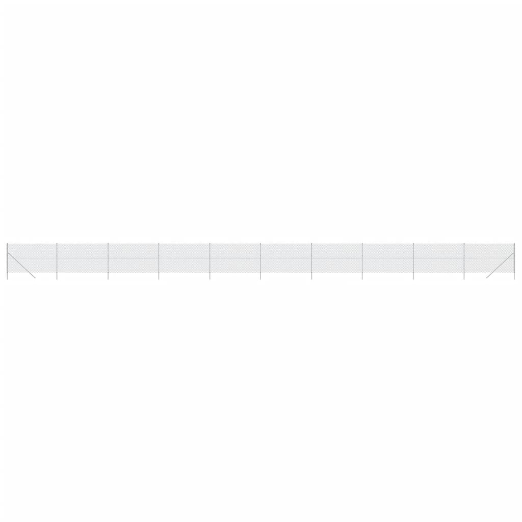 VidaXL Gitterzaun 1,6x25 m silberfarben