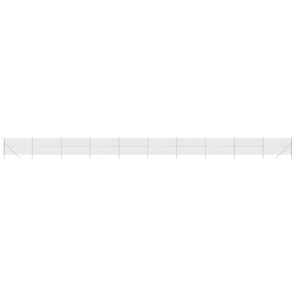 VidaXL Gitterzaun 2,2x25 m silberfarben