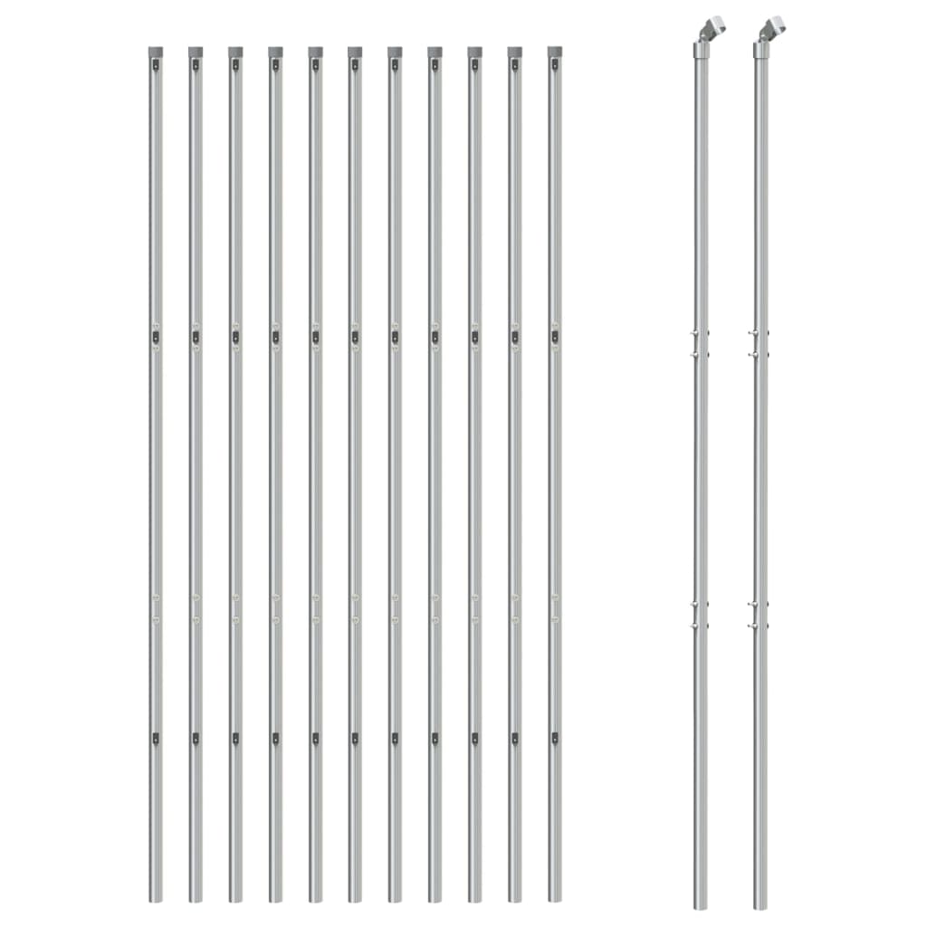 VidaXL Gitterzaun 2,2x25 m silberfarben