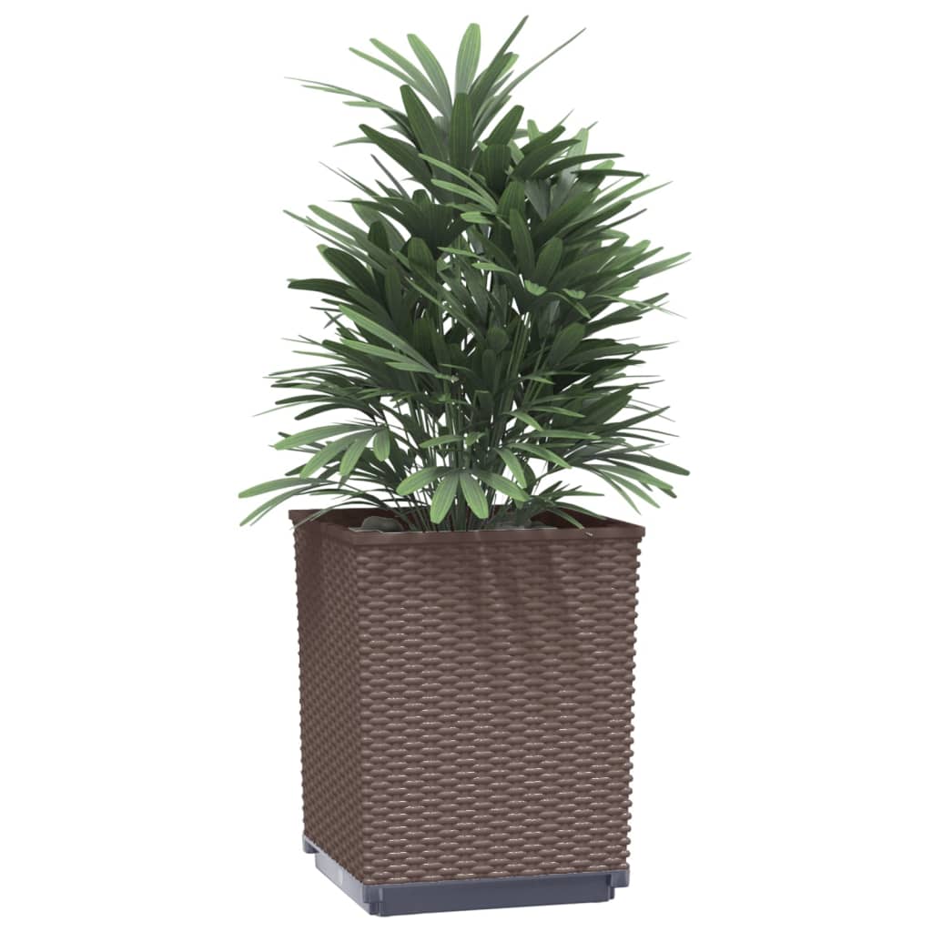 VidaXL Pflanzgefäße 2 Stück 30x30x37 cm Polypropylen braun