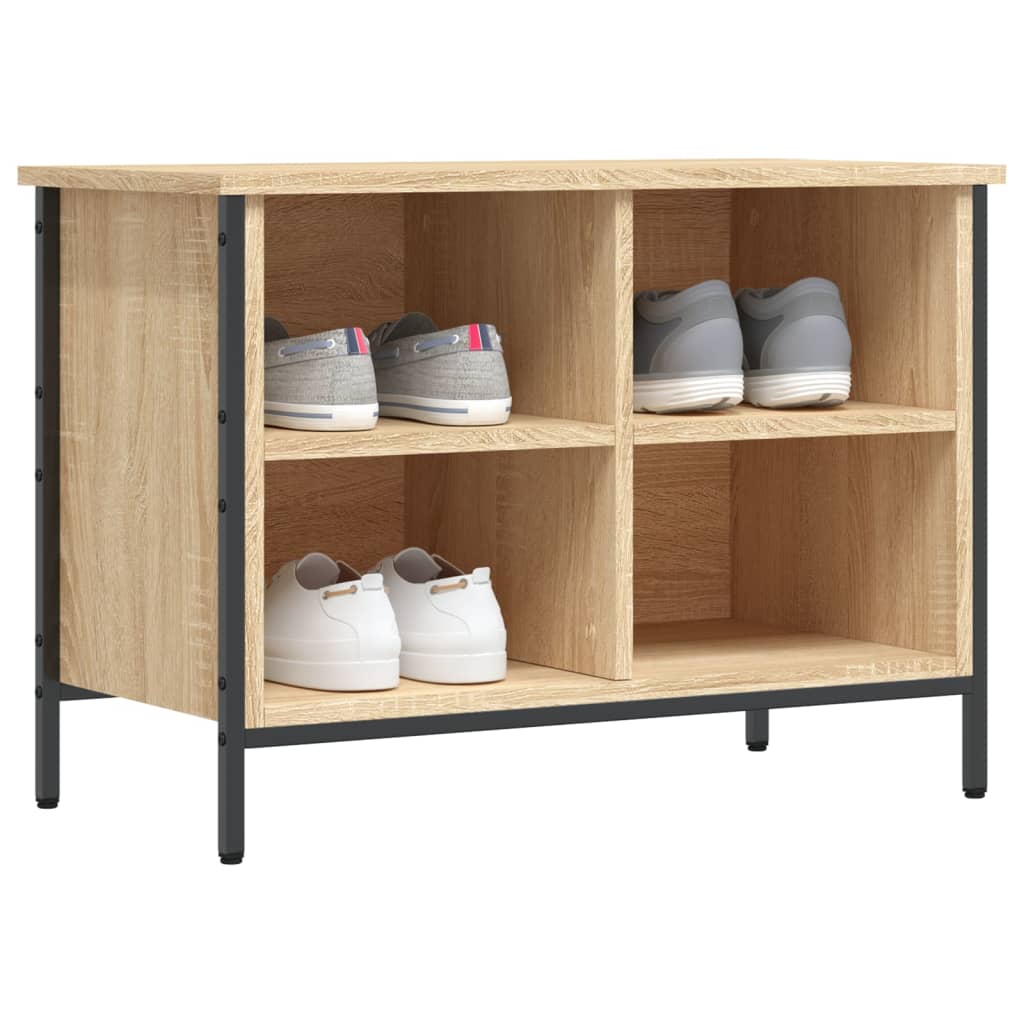 VidaXL Schuhschrank 69x35x50 cm Holzwerkstoff Sonoma-Eiche-farbig