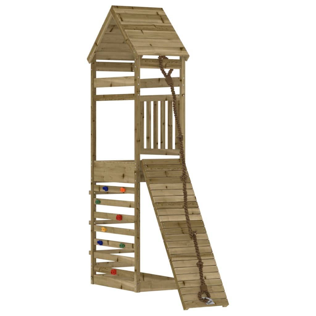 VidaXL Spielhaus mit Kletterwand aus imprägniertem Kiefernholz