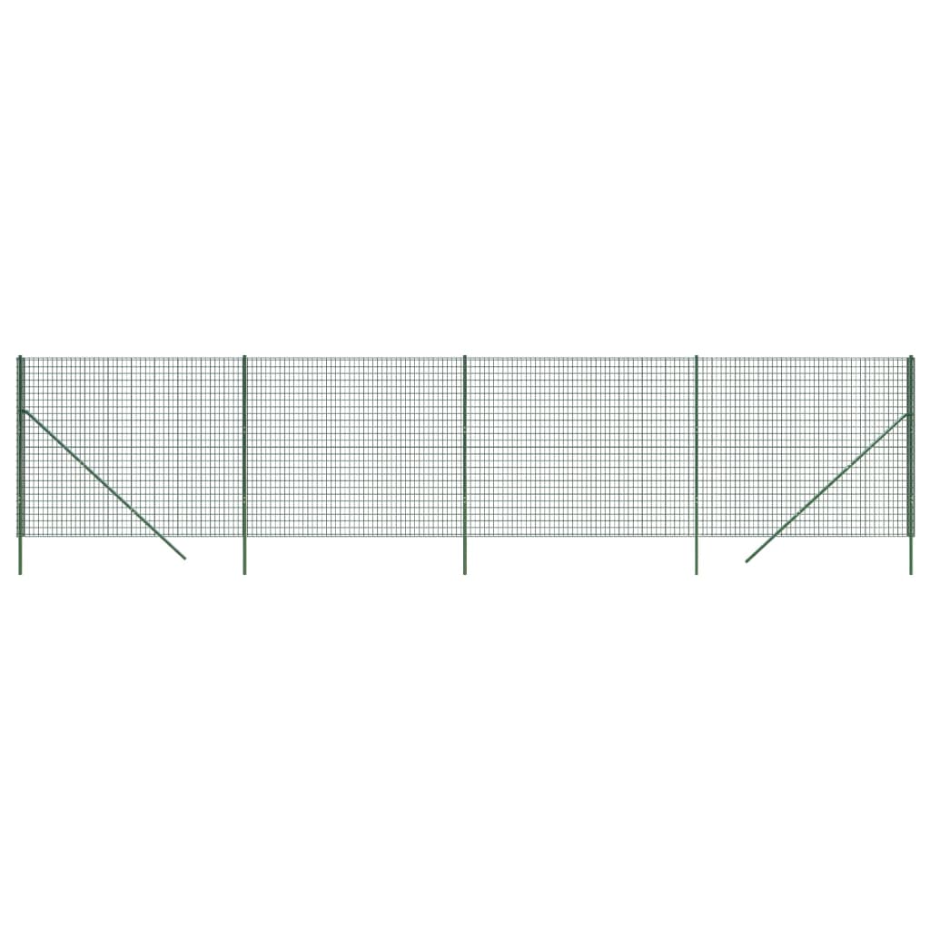 Vidaxxl Maschendrahtzaun 1,6x10 m verzinkter Stahl grün