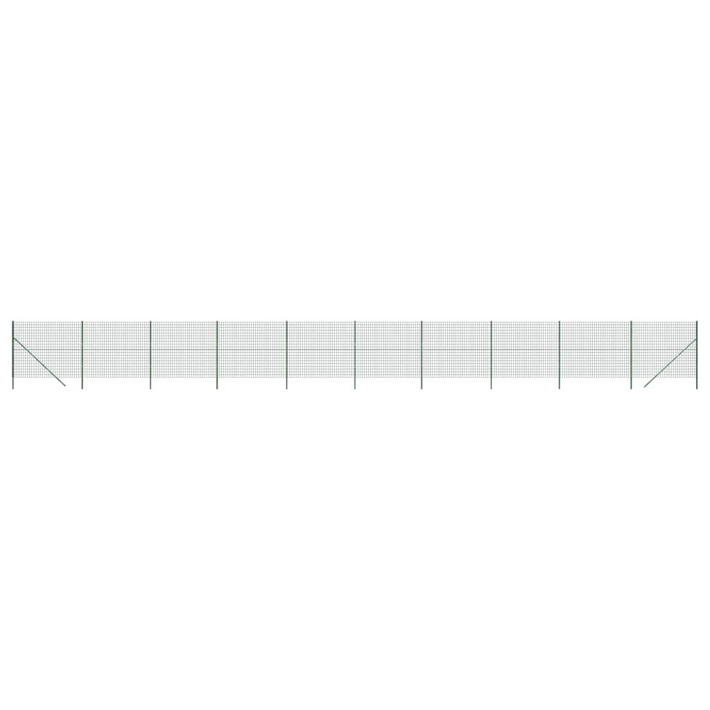 VidaXL Maschendrahtzaun 2,2x25 m verzinkter Stahl grün