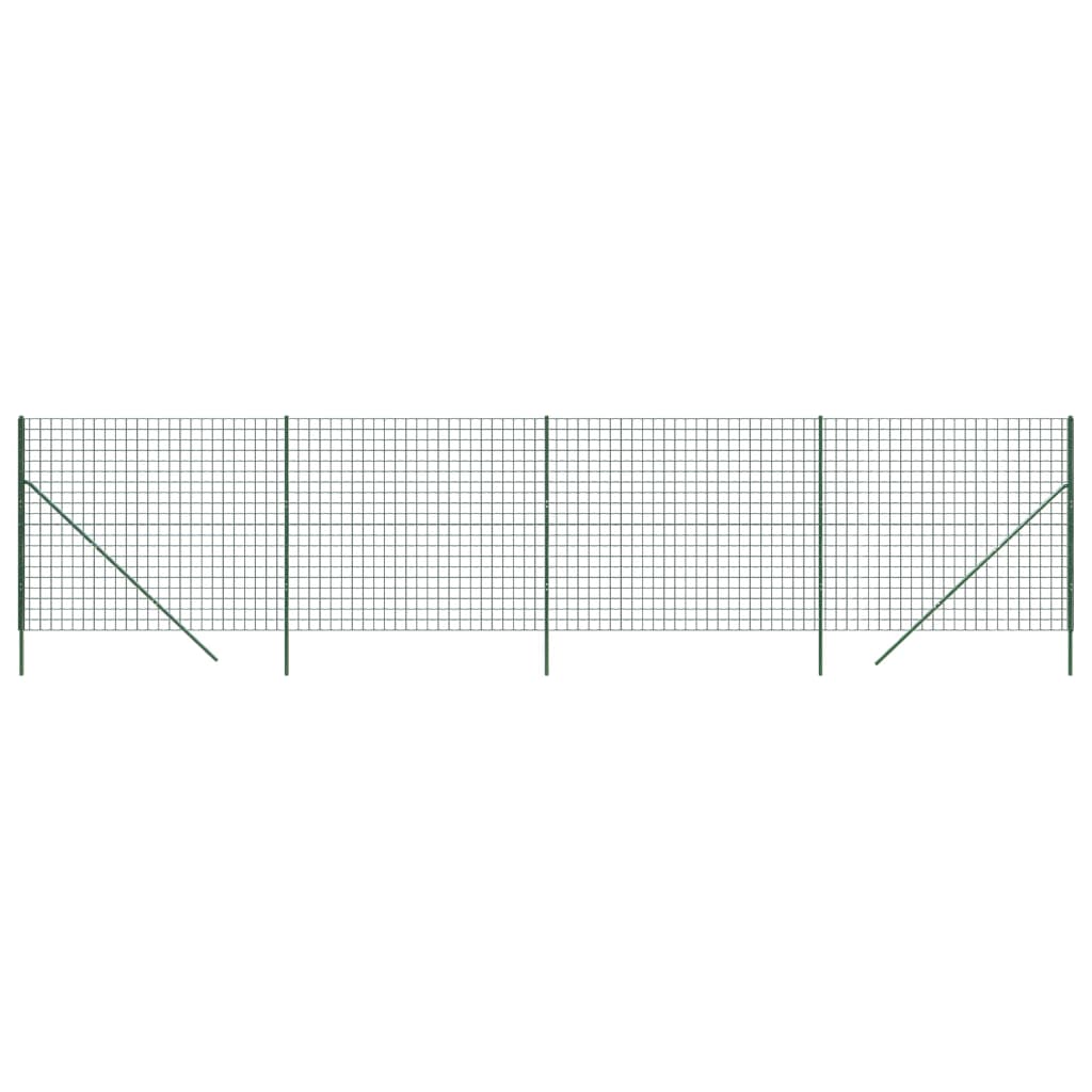 Vidaxxl Maschendrahtzaun 2,2x10 m verzinkter Stahl grün