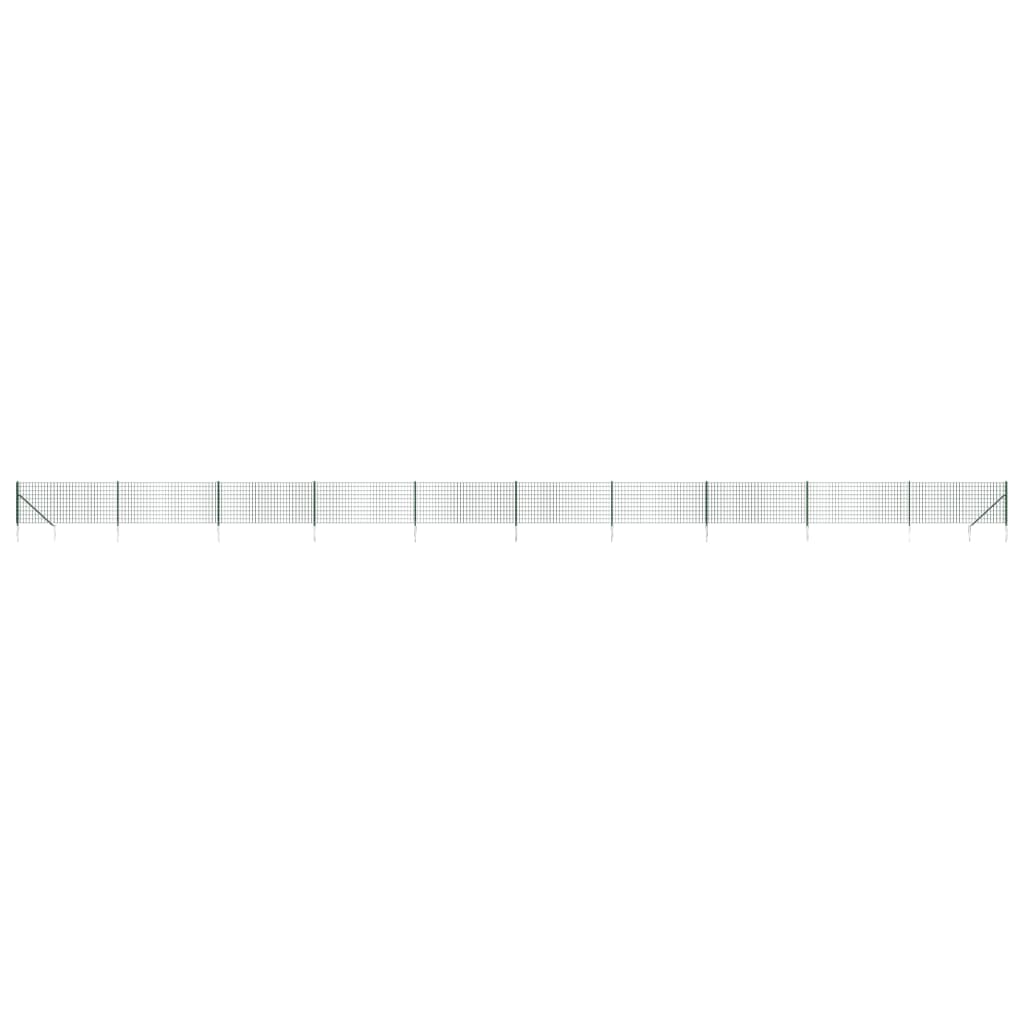 VidaXL Maschendrahtzaun mit Erdankern 1x25 m Grün