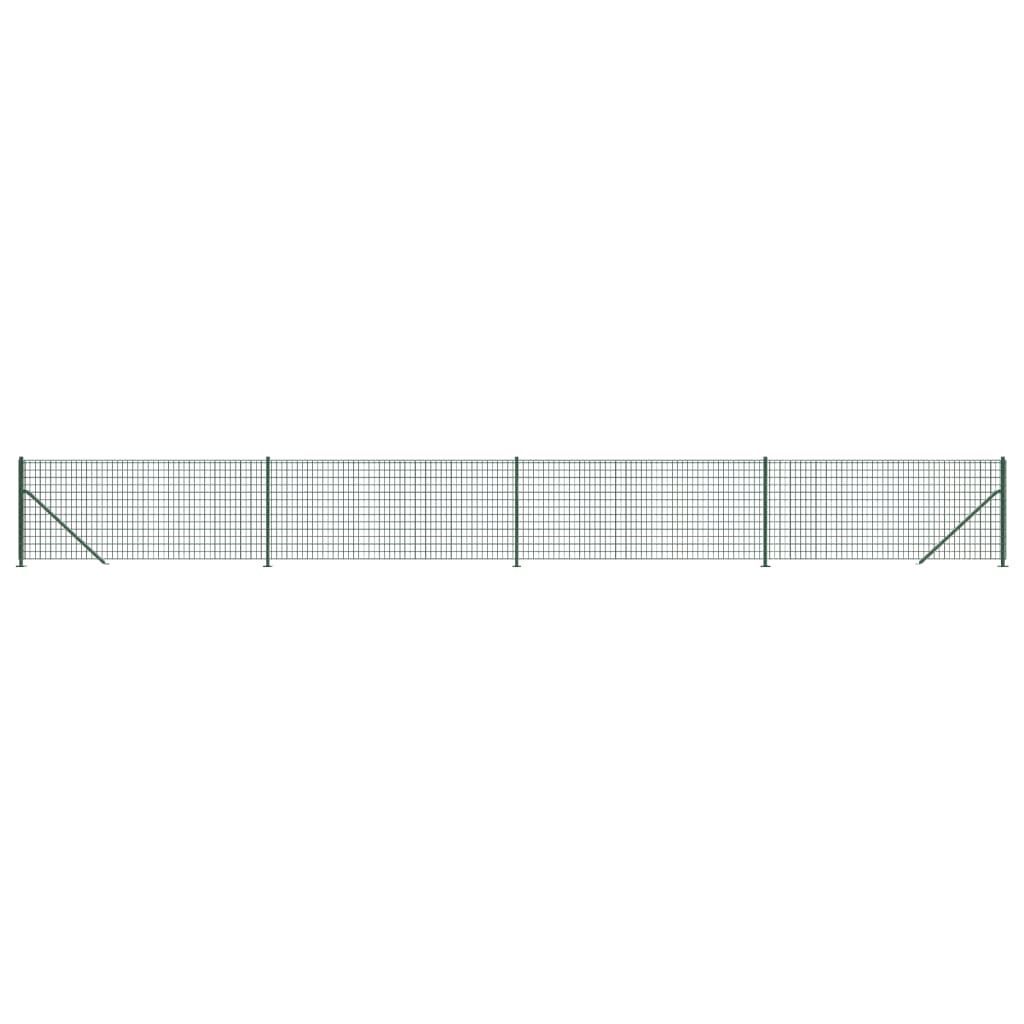 Vidaxl-Gitterzaun mit Flansch 1x10 m grün