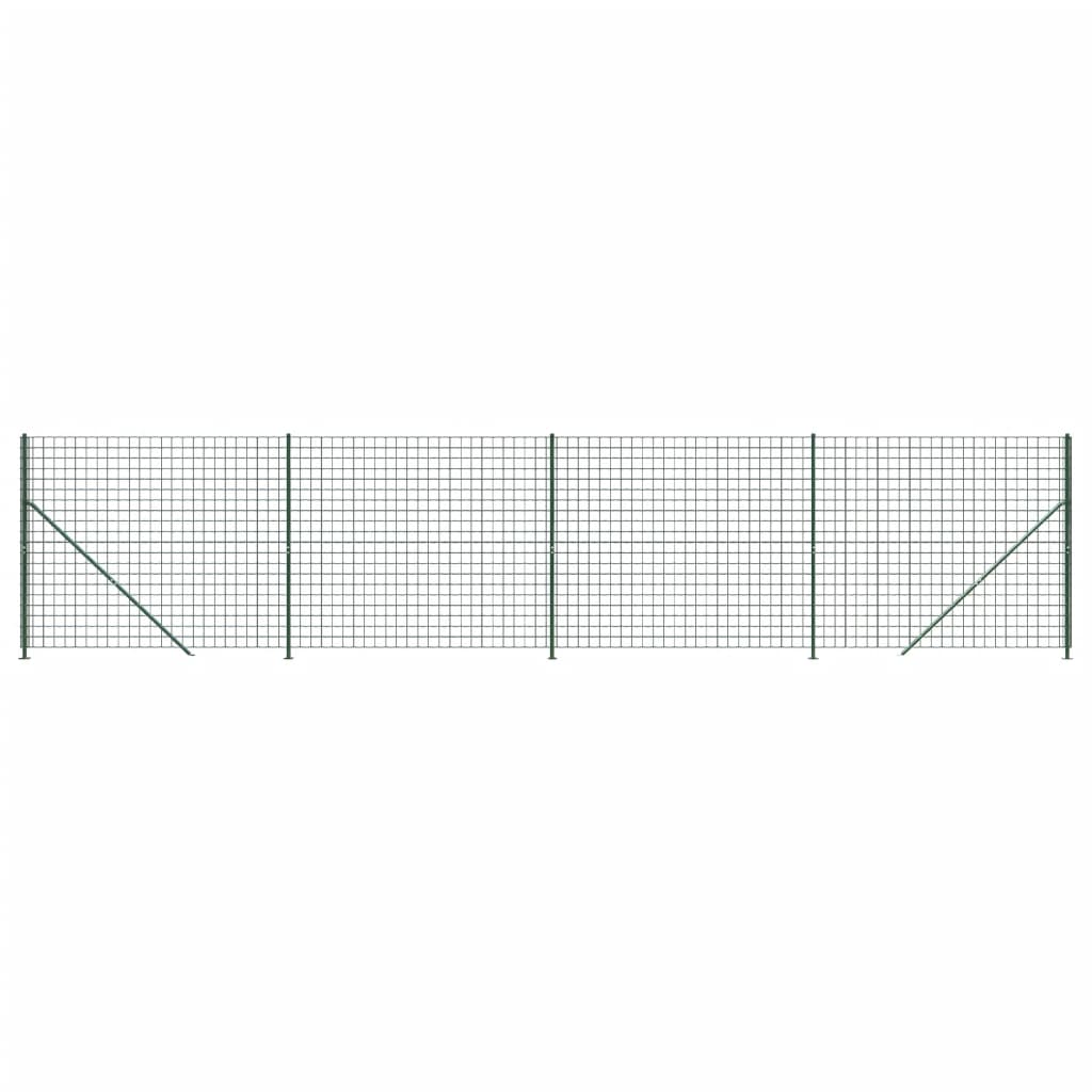 Vidaxxl Maschendrahtzaun mit Flansch 1,8x10 m grün