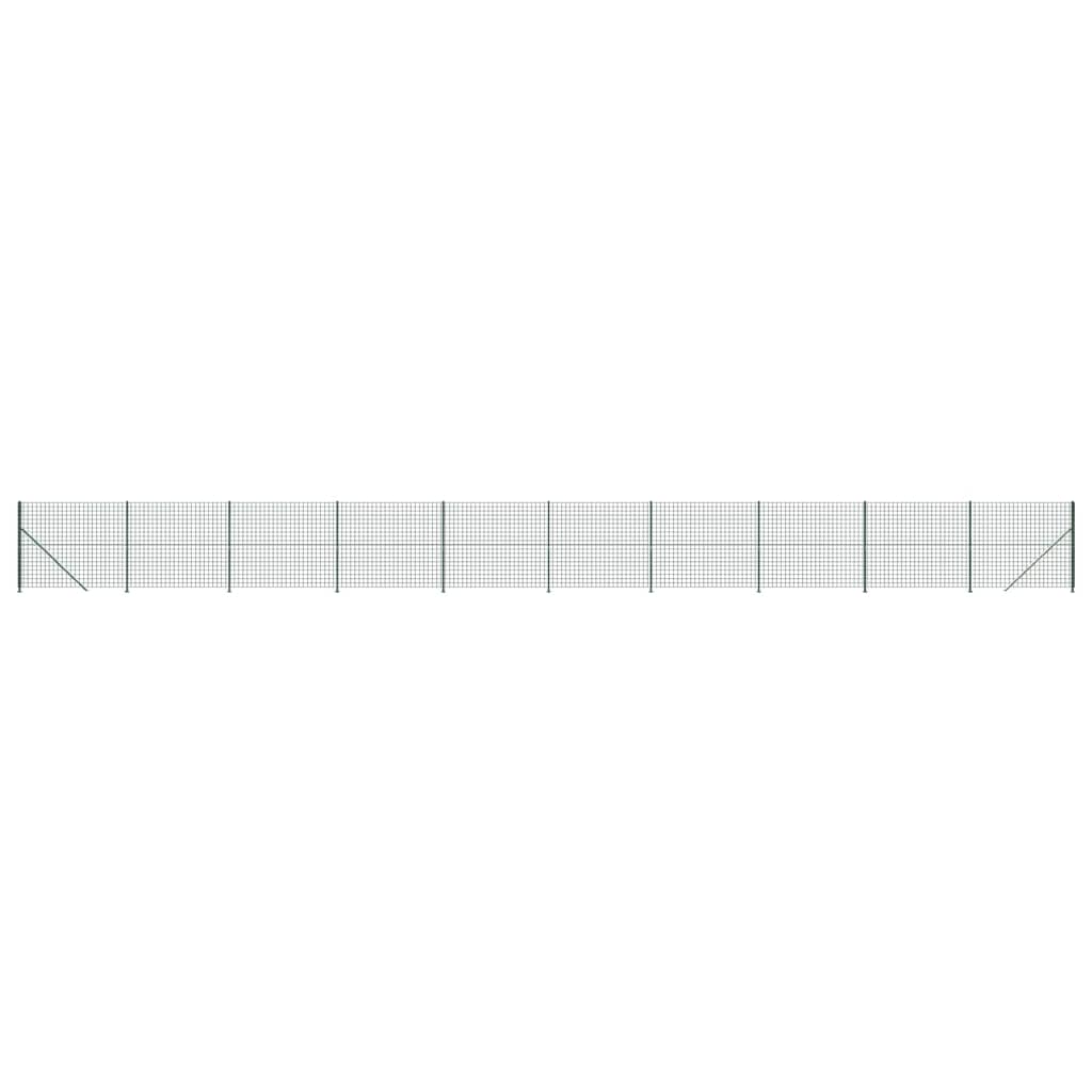 VidaXL Maschendrahtzaun mit Flansch 2,2x25 m Grün