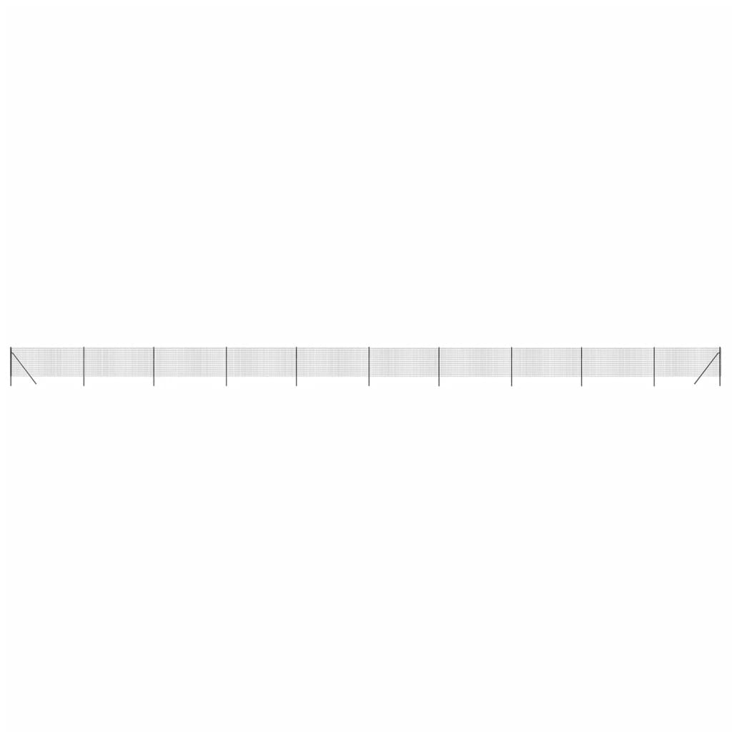 Vidaxl Maschendrahtzaun 1,1x25 m verzinkter Stahl Anthrazit