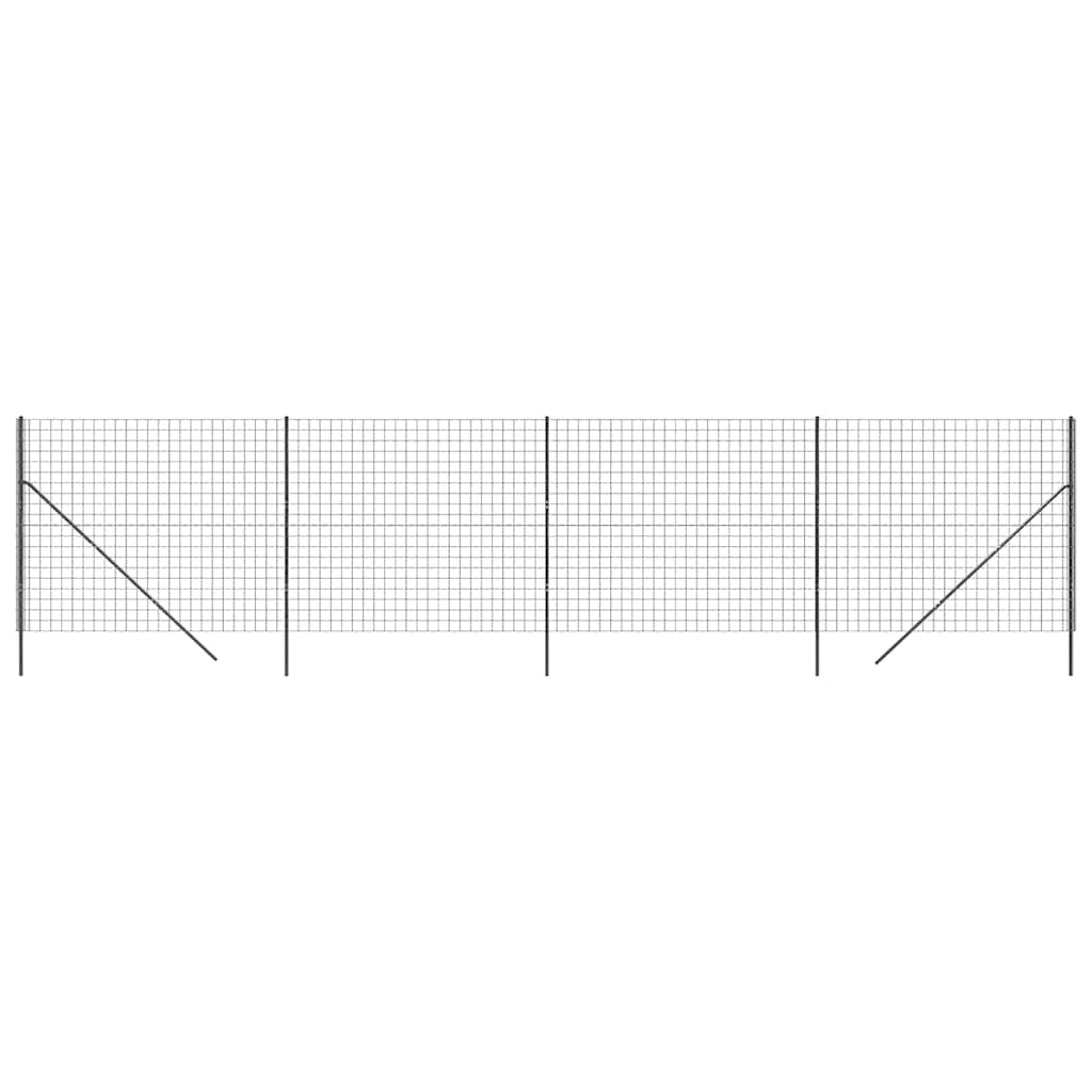 Vidaxxl Maschendrahtzaun 2x10 m verzinkter Stahl Anthrazit