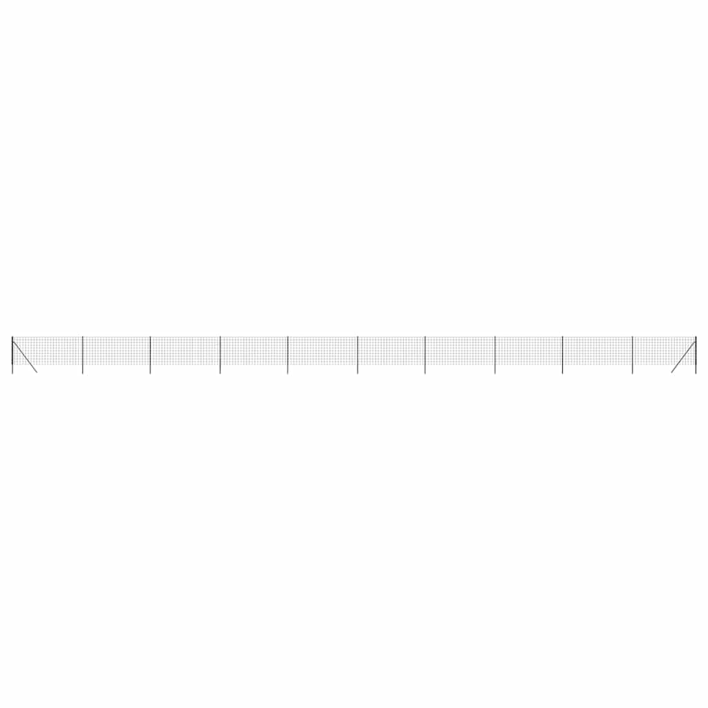 Vidaxl-Maschendrahtzaun 1x25 m aus verzinktem Stahl in der Farbe Anthrazit
