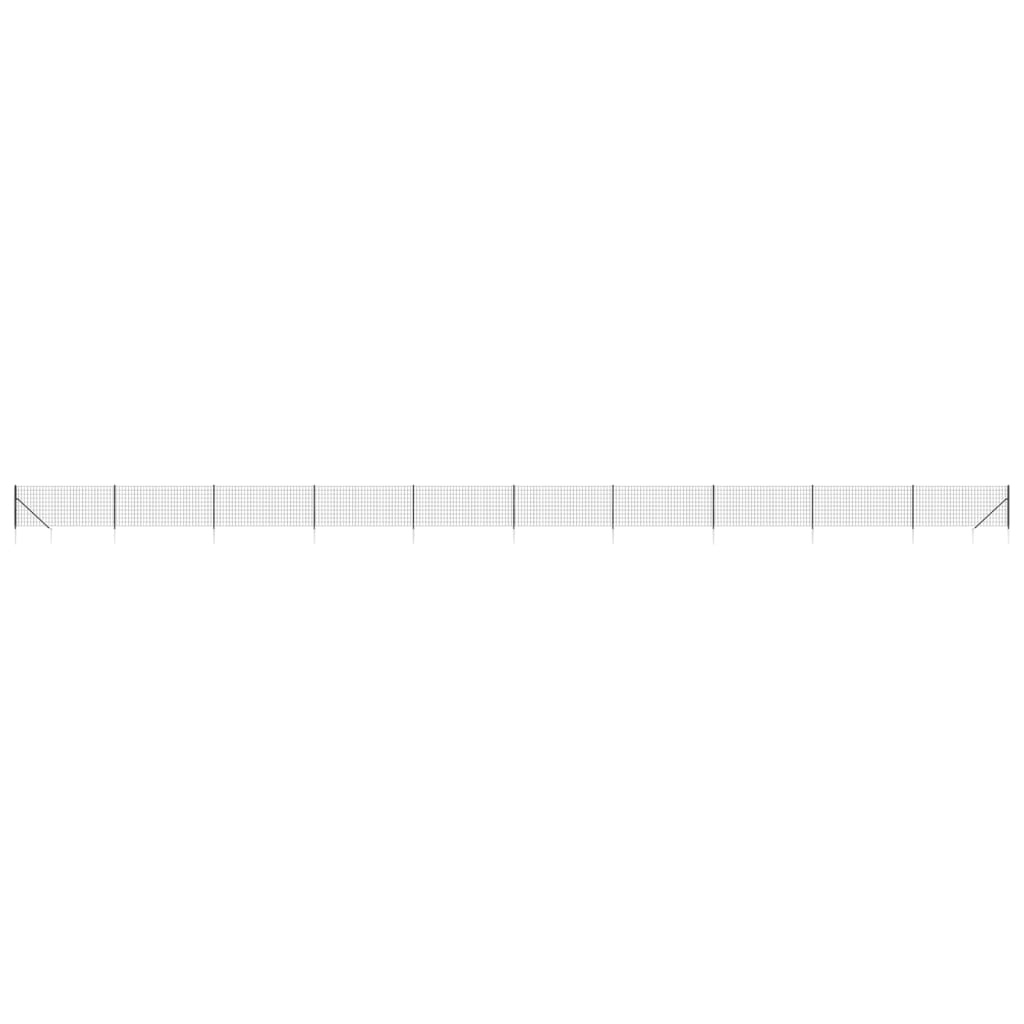 VidaXL Maschendrahtzaun mit Erdankern 1x25 m Anthrazit