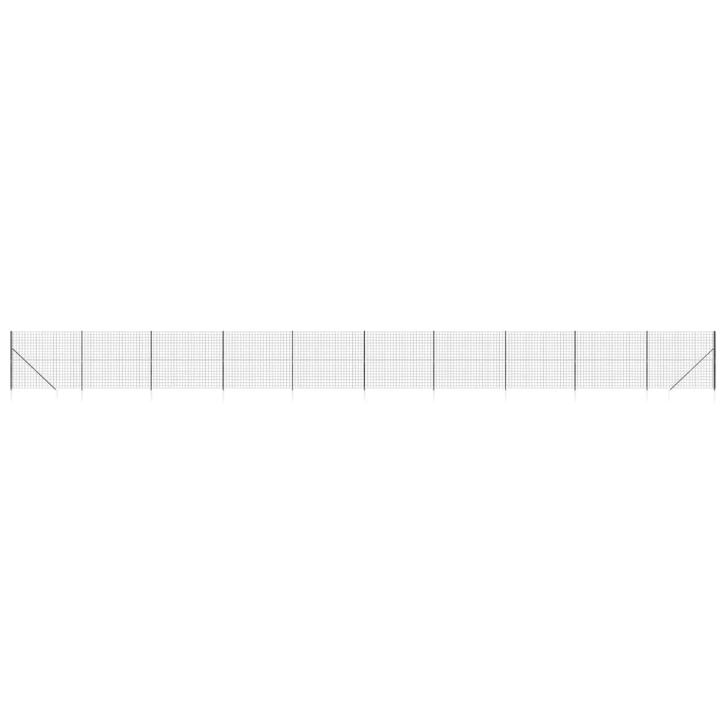 VidaXL Maschendrahtzaun mit Erdankern 1,8x25 m Anthrazit