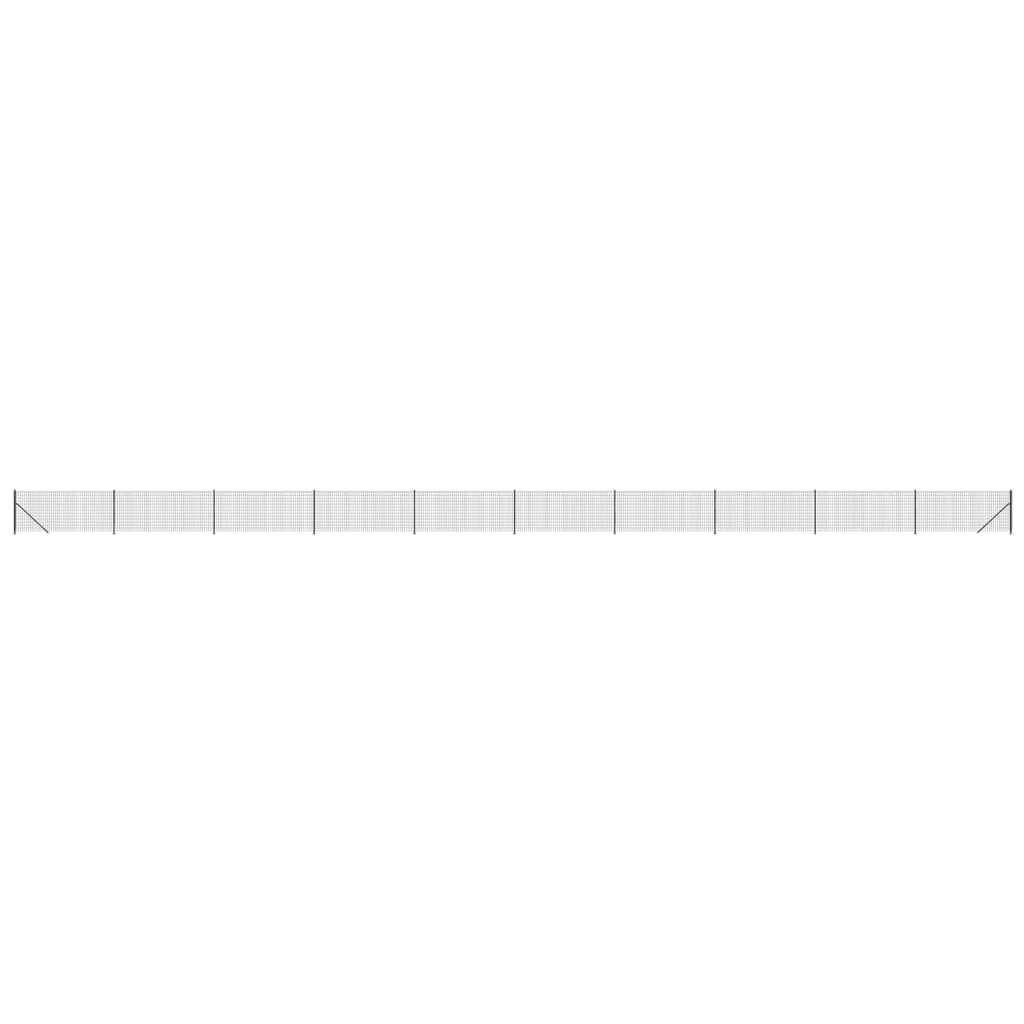 Vidaxxl Maschendrahtzaun mit Flansch 1x25 m Anthrazit