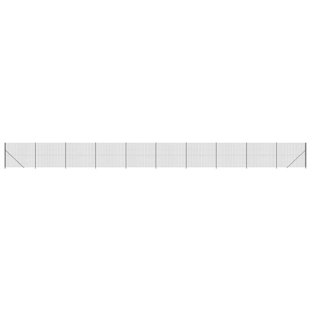 VidaXL Maschendrahtzaun mit Flansch 2x25 m Anthrazit