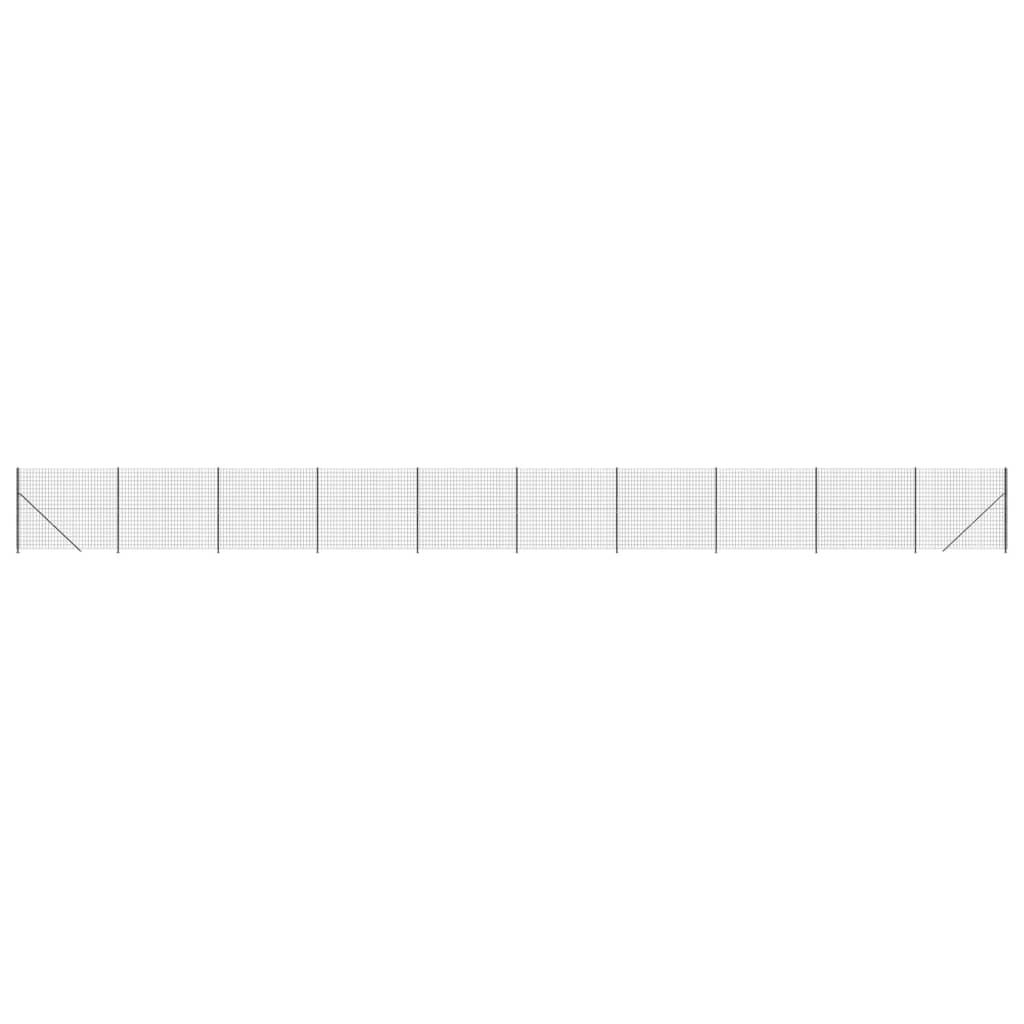 VidaXL Maschendrahtzaun mit Flansch 1,6x25 m Anthrazit