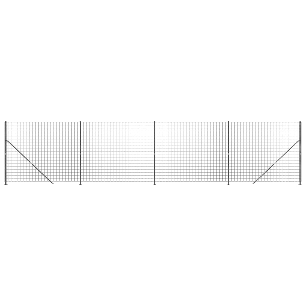Vidaxxl Maschendrahtzaun mit Flansch 2,2x10 m Anthrazit
