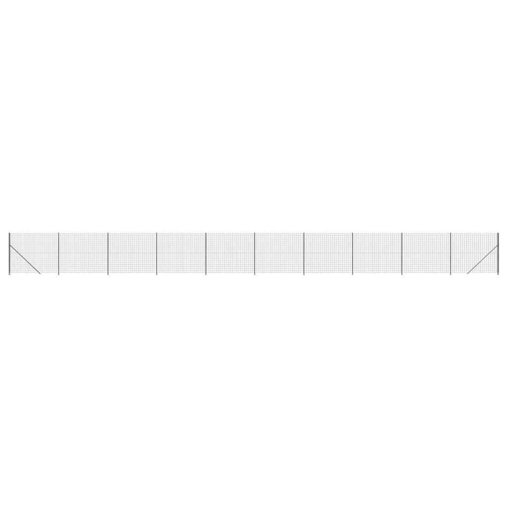 VidaXL Maschendrahtzaun mit Flansch 1,8x25 m Anthrazit