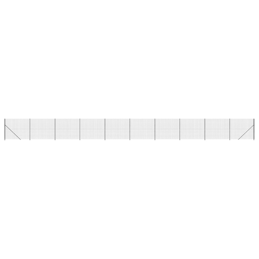 VidaXL Maschendrahtzaun mit Flansch 2,2x25 m Anthrazit
