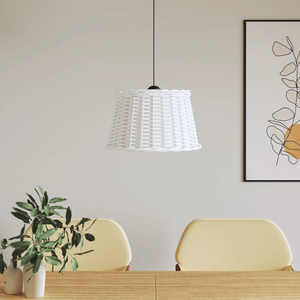 Vidaxx Deckenlampenschirm ø45x28 cm Korbgeflecht weiß