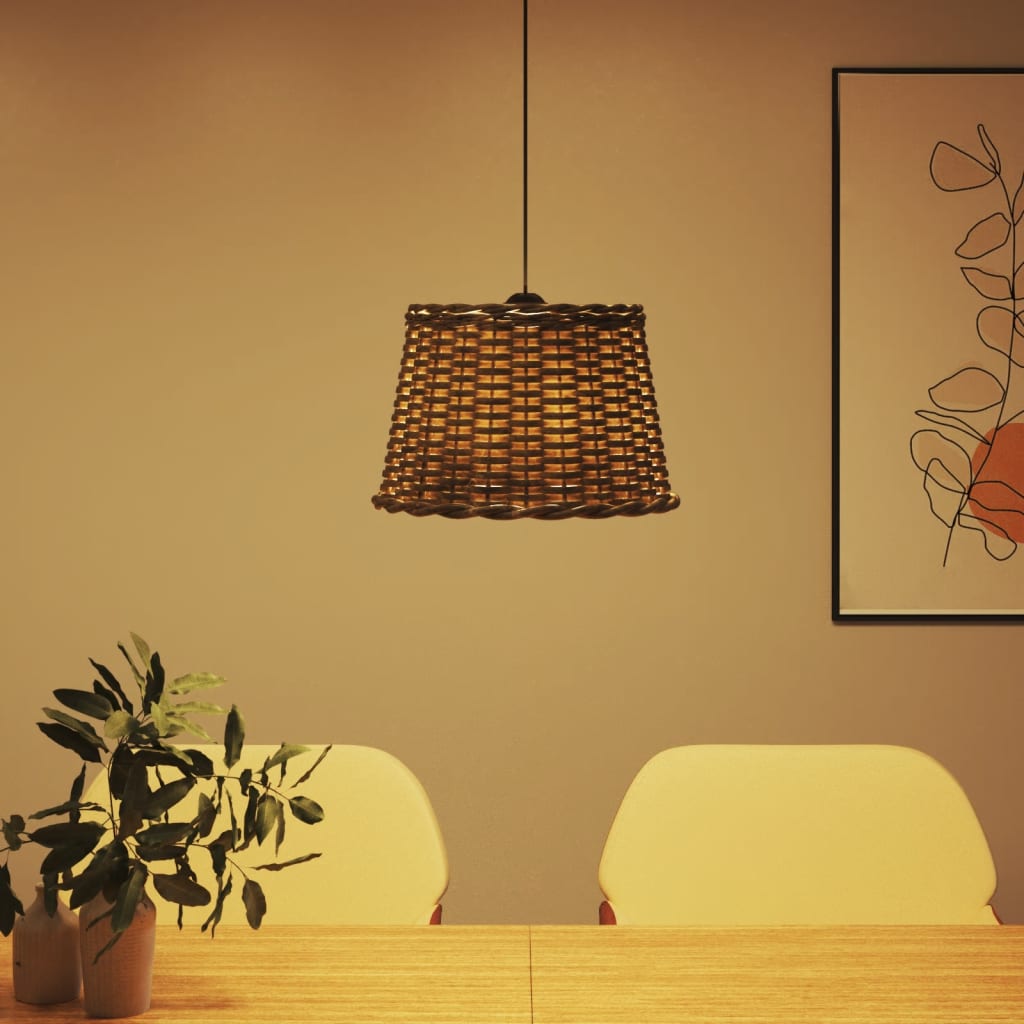 Vidaxx Deckenlampenschirm ø40x26 cm Korbgeflecht braun