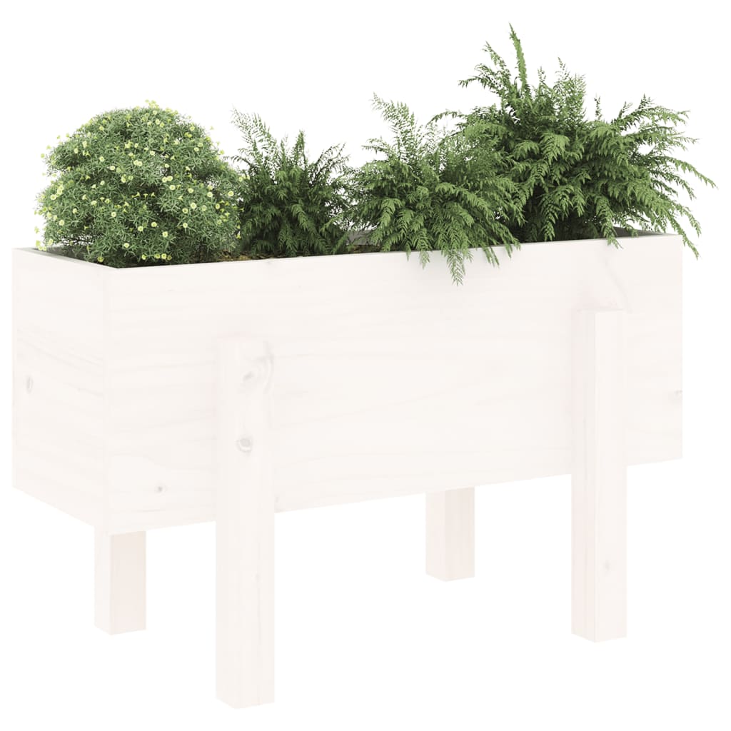 Vidaxx Pflanzgefäß 62x30x38 cm massives Kiefernholz weiß