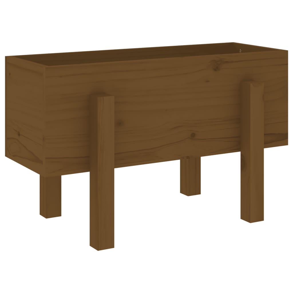 Vidaxx Pflanzgefäß 62x30x38 cm massives Kiefernholz honigbraun