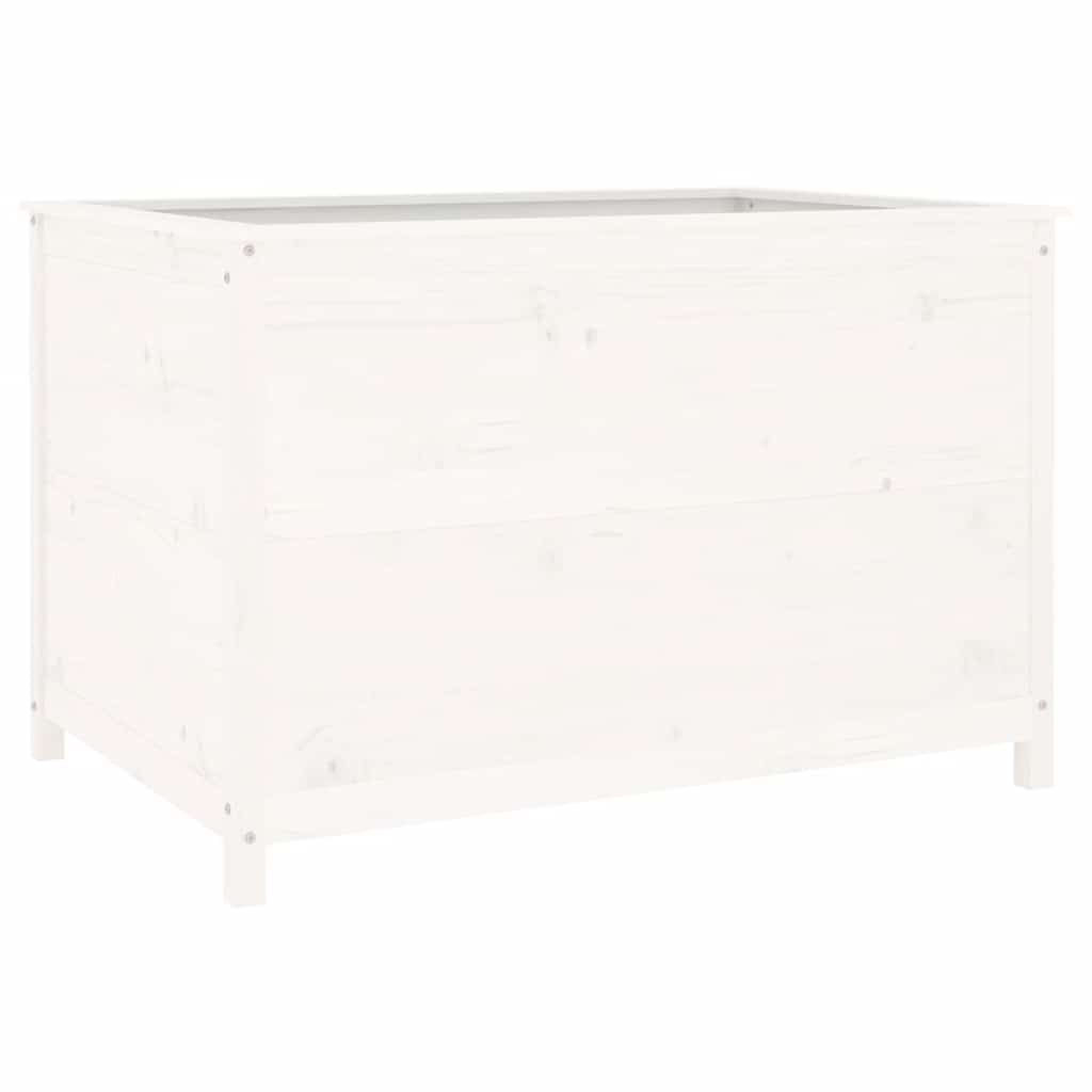 Vidaxx Pflanzgefäß erhöht 119,5x82,5x78 cm massives Kiefernholz weiß