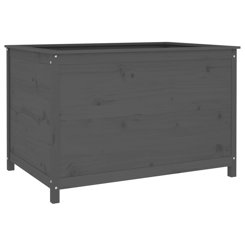 Vidaxx Pflanzgefäß erhöht 119,5x82,5x78 cm massives Kiefernholz grau