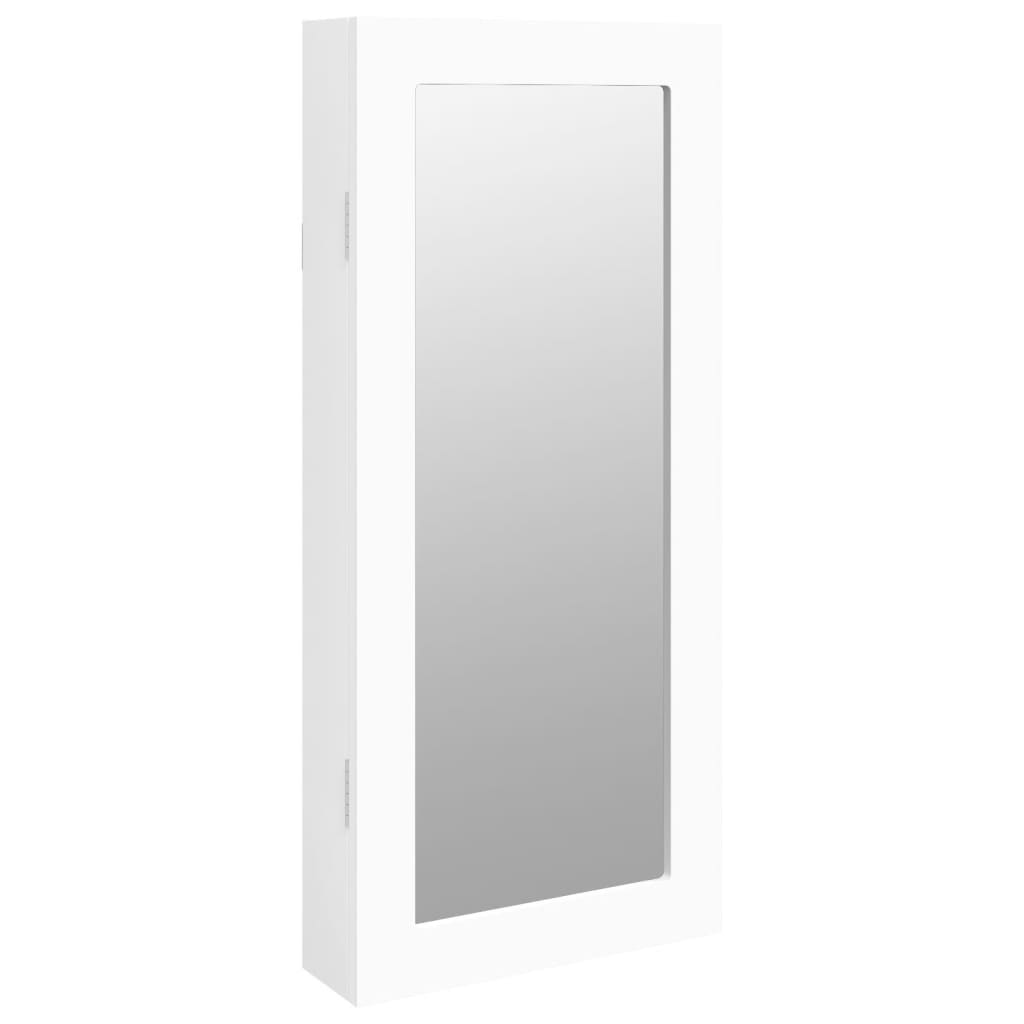 Vidaxx Schmuckschrank mit Spiegel zur Wandmontage 30x8,5x67 cm weiß