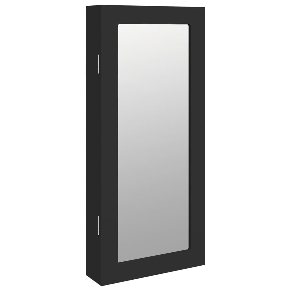 Vidaxx Schmuckschrank mit Spiegel zur Wandmontage 30x8,5x67 cm schwarz