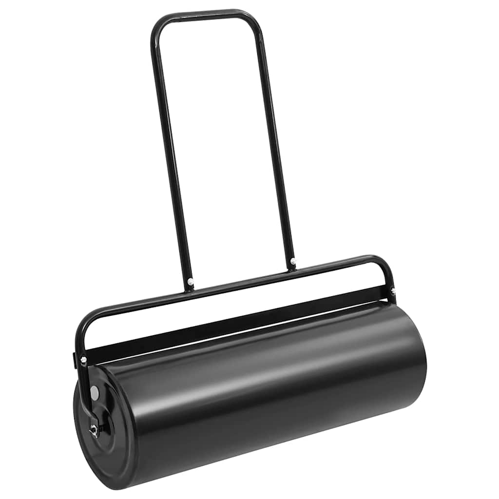Vidaxl Rasenwalze mit Stiel 63 l Eisen und Stahl schwarz