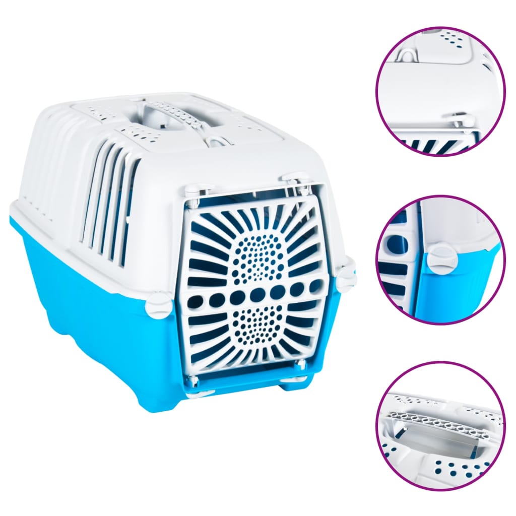 VIDAXL -Reisekorb 55x36x36 cm Polypropen weiß und blau