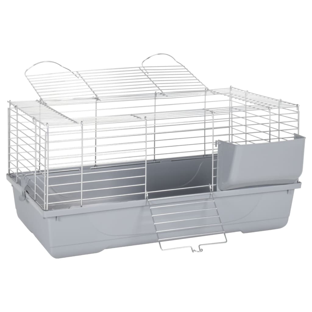 Vidaxl Animal Loft Smalltiere 80x45x39 cm Polypropen und Metallgrau