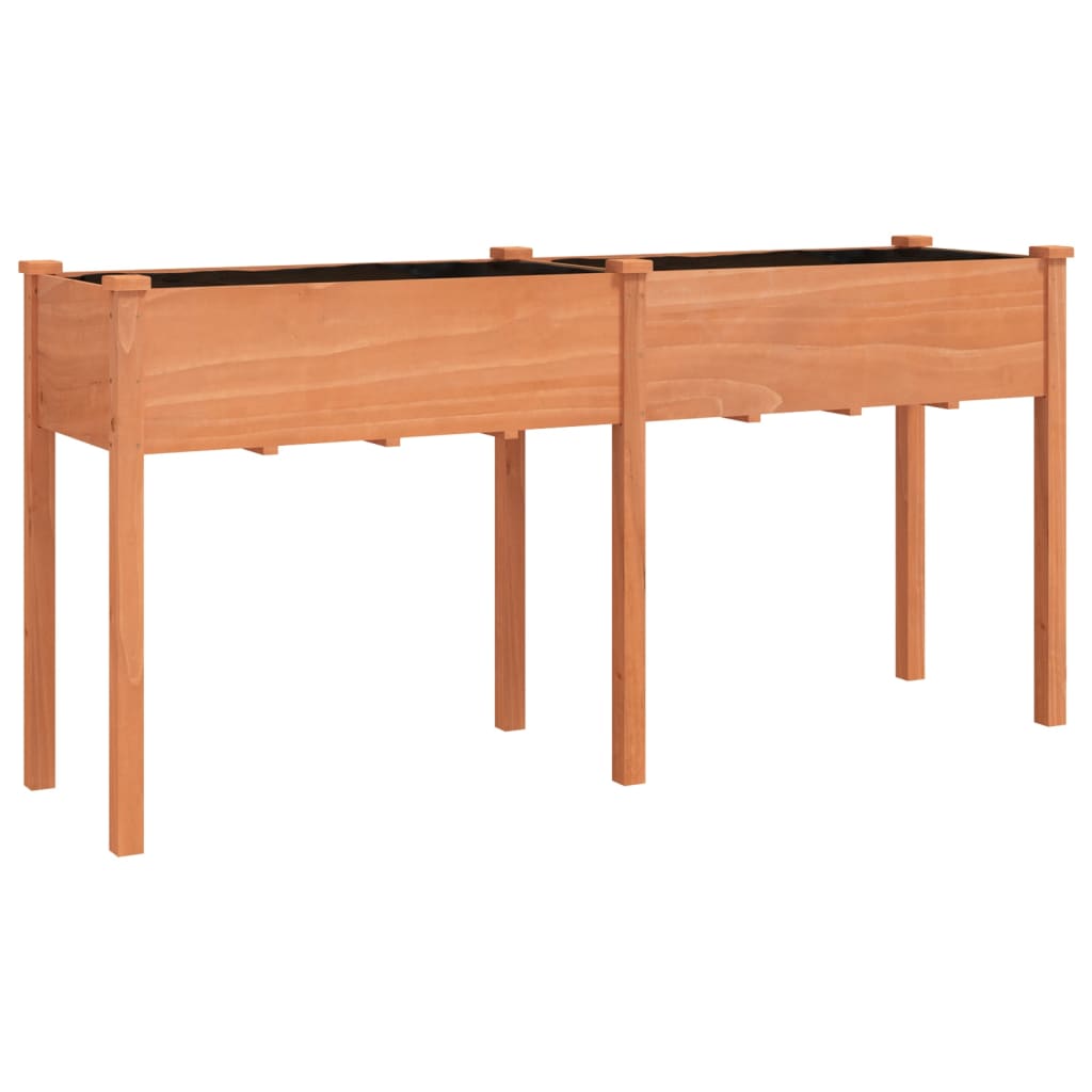 Vidaxx Pflanzgefäß mit Futter 161x45x76 cm massives Kiefernholz braun