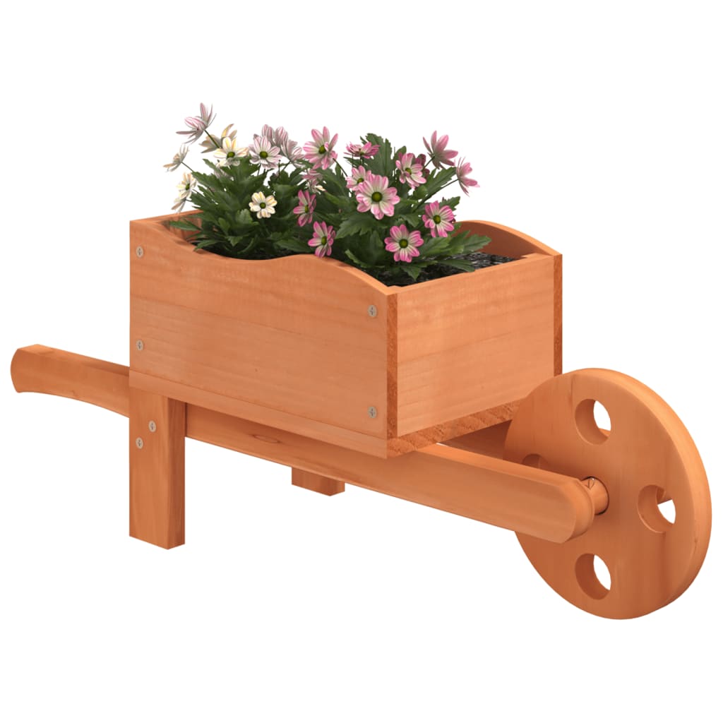 Vidaxx Pflanzgefäße Schubkarre 2 Stk. 47x15x19 cm massives Kiefernholz