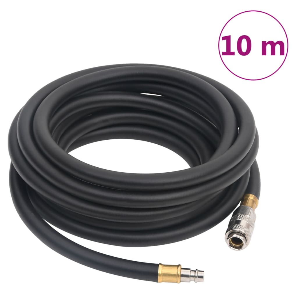 Vidaxx Luftschlauch Hybrid 0,6'' 10 m Gummi und PVC schwarz