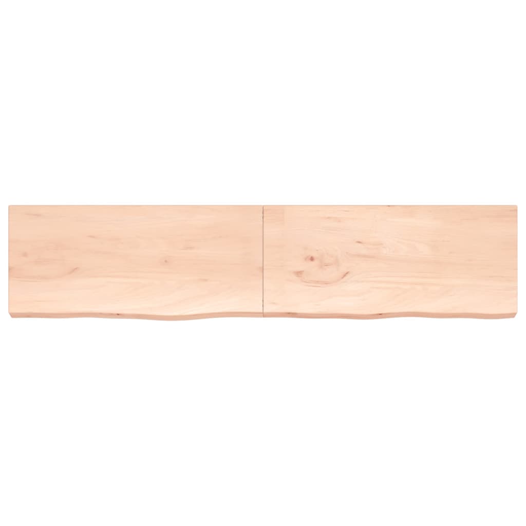 Vidaxx Waschtischplatte 220x50x (2-6) cm unbehandeltes Massivholz