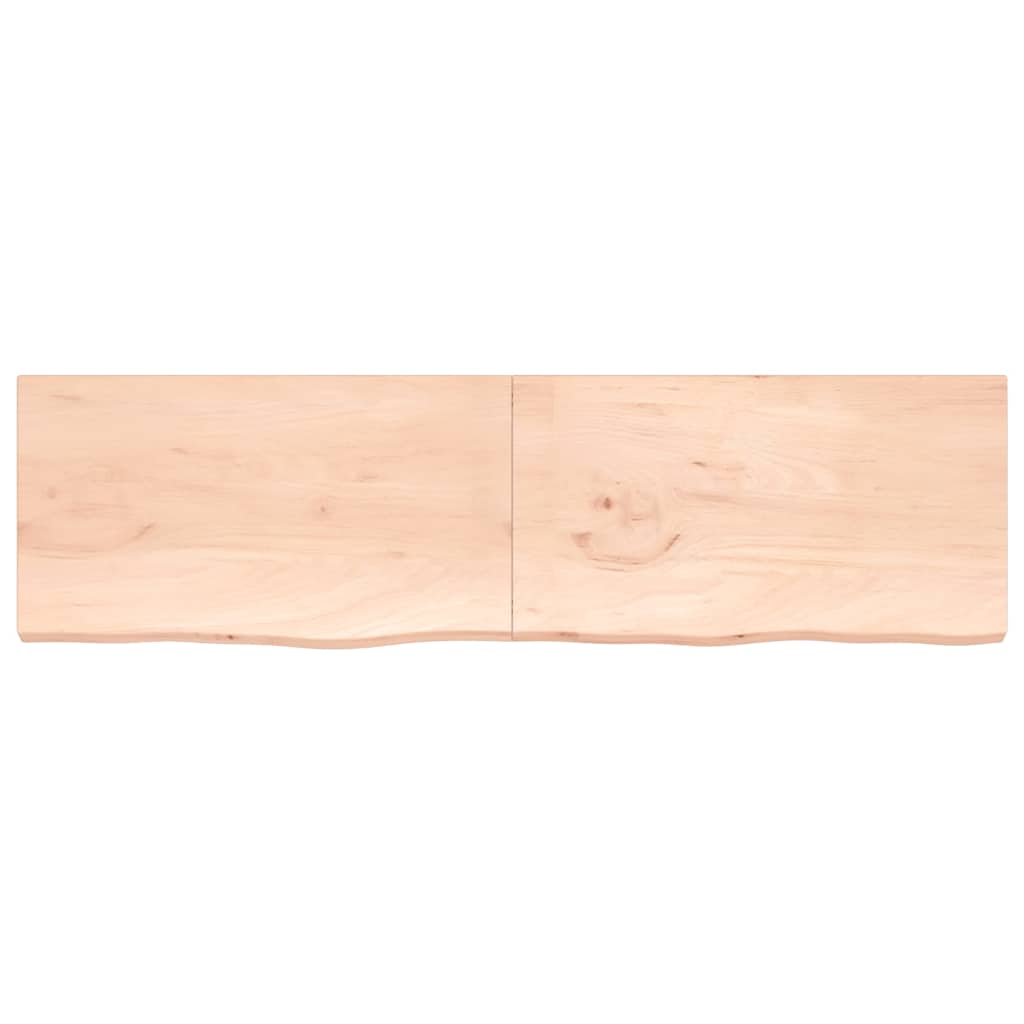 VidaXL Waschtischplatte 220x60x (2-4) cm unbehandeltes Massivholz